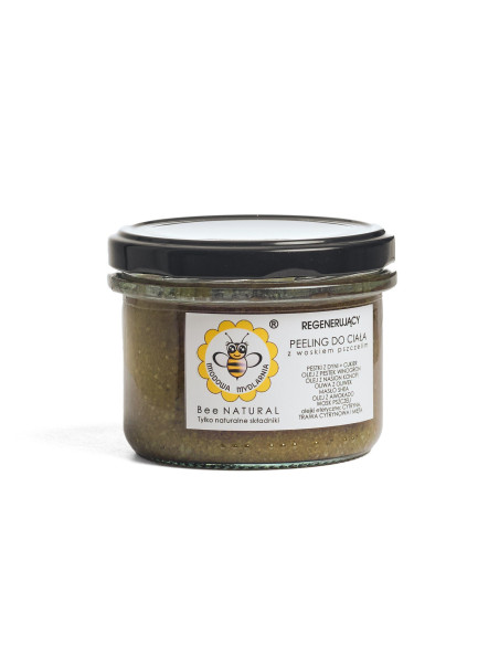 MIODOWA MYDLARNIA - REGENERUJĄCY PEELING DO CIAŁA Z WOSKIEM - 200G