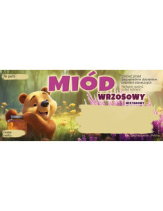 ETYKIETY NA MI&Oacute;D WRZOSOWY 116x50 &ndash; 100 SZT.