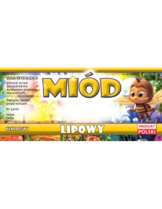ETYKIETY NA MI&Oacute;D LIPOWY 116x50 &ndash; 100 SZT.