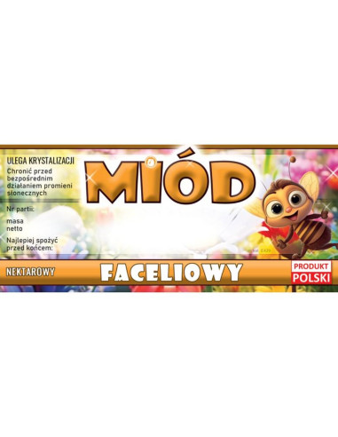 ETYKIETY NA MI&Oacute;D FACELIOWY 116x50 &ndash; 100 SZT.