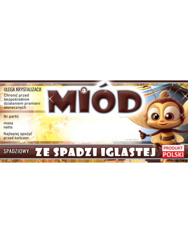 ETYKIETY NA MI&Oacute;D ZE SPADZI IGLASTEJ 116x50 &ndash;...