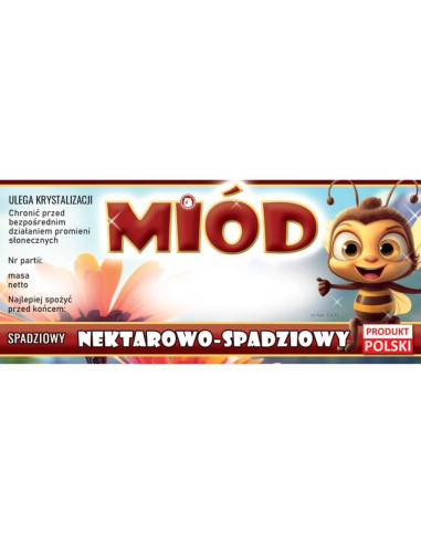 ETYKIETY NA MI&Oacute;D NEKTAROWO SPADZIOWY 116x50 &ndash;...