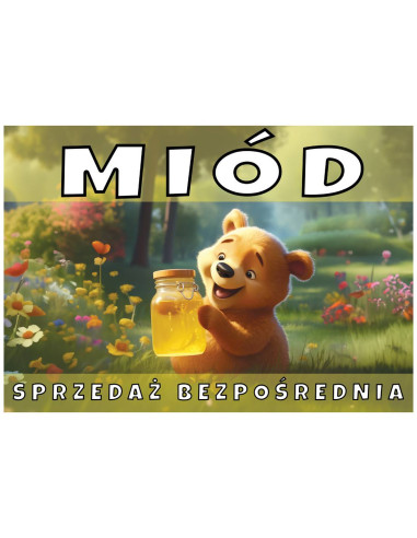 TABLICA REKLAMOWA - "MI&Oacute;D, SPRZEDAŻ...