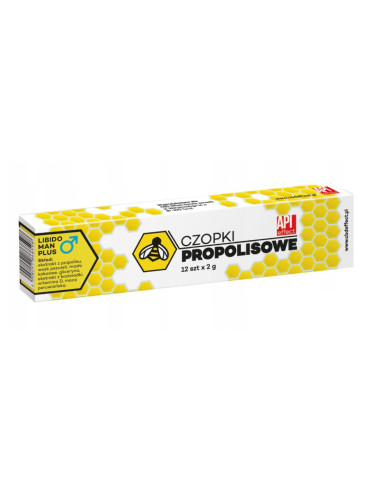 CZOPKI PROPOLISOWE - LIBIDO MAN PLUS 12SZT X 2G