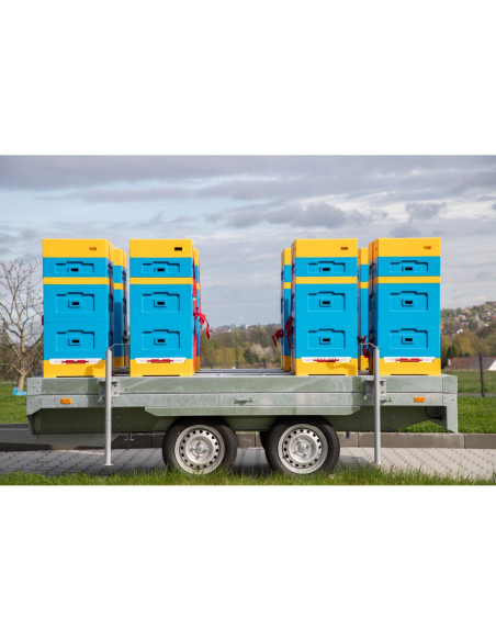 PRZYCZEPA DO TRANSPORTU ULI Z BURTAMI I WAGĄ PASIECZNĄ PLATFORMOWĄ