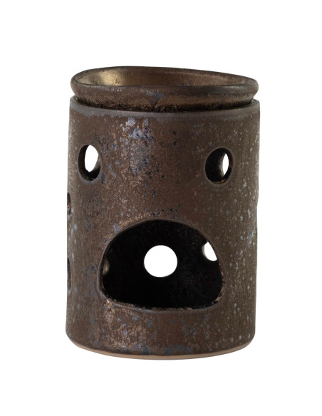 KOMINEK CERAMICZNY DO WOSKU ZAPACHOWEGO - ZŁOTO-SZARY