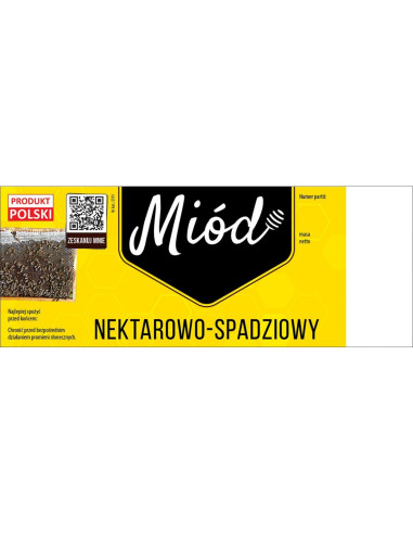 ETYKIETY NA MI&Oacute;D NEKTAROWO SPADZIOWY 154X60...
