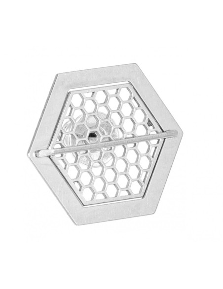 Wpinka Plaster Miodu - Srebro Rodowane