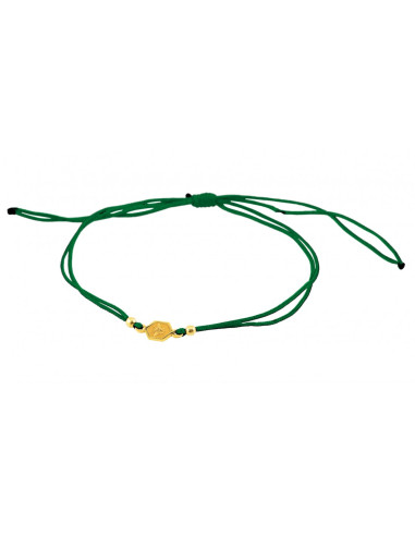 Bransoletka z Pszczołą na Heksagonie - Srebro...