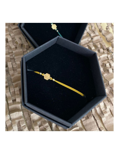 Bransoletka z Pszczołą na Heksagonie - Srebro...