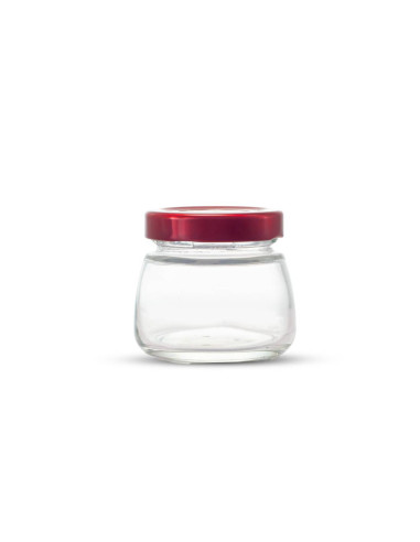 Słoik 100 ml z Czerwoną Metalową Zakrętką