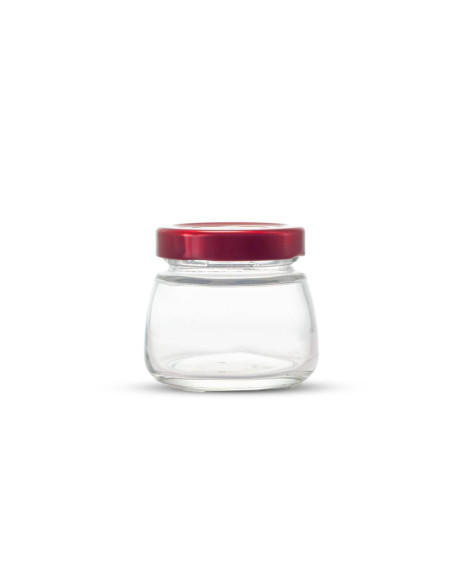 Słoik 100 ml z Czerwoną Metalową Zakrętką