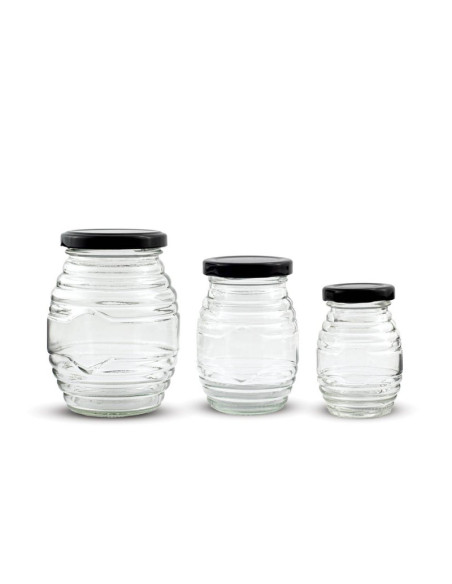 Słoik w Prążki 180 ml z Nakrętką