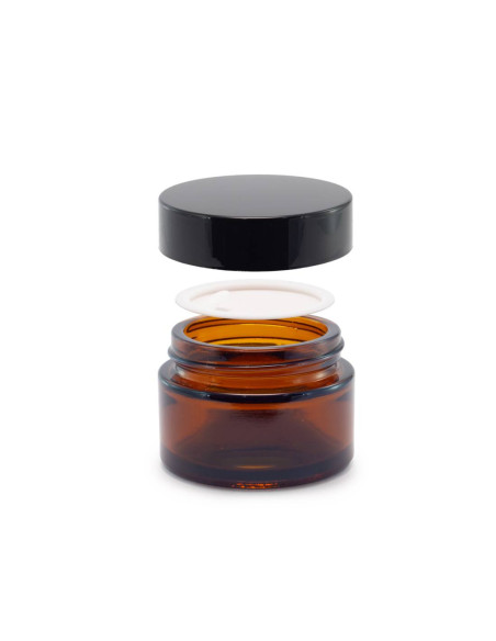 Słoik z Ciemnego Szkła + Zakrętka &ndash; 30 ml