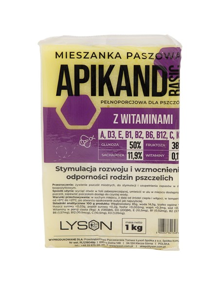 Apikand BASIC z Witaminami - Karton, 10 x 1kg