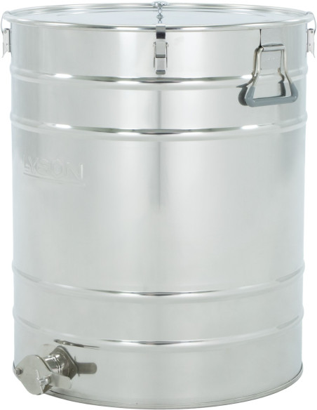 Odstojnik nierdzewny 100 L / ~140 kg, zaw&oacute;r nierdzewny 6/4", uchwyty, klamry, uszczelka &ndash; CLASSIC LINE