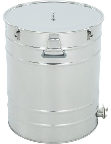 Odstojnik nierdzewny 100 L / ~140 kg, zaw&oacute;r nierdzewny 6/4", uchwyty, klamry, uszczelka &ndash; CLASSIC LINE