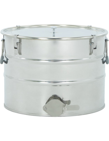 Odstojnik nierdzewny 30 L / ~40 kg, zaw&oacute;r nierdzewny 6/4", uchwyty, klamry, uszczelka &ndash; CLASSIC LINE