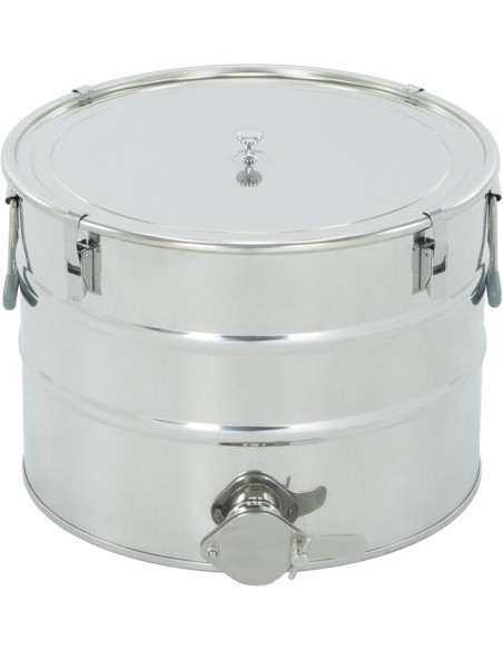 Odstojnik nierdzewny 30 L / ~40 kg, zaw&oacute;r nierdzewny 6/4", uchwyty, klamry, uszczelka &ndash; CLASSIC LINE