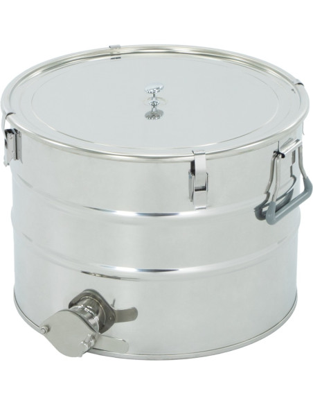 Odstojnik nierdzewny 30 L / ~40 kg, zaw&oacute;r nierdzewny 6/4", uchwyty, klamry, uszczelka &ndash; CLASSIC LINE