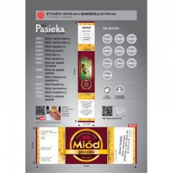 ETYKIETY Z BANDEROLĄ NA MIÓD GRYCZANY – 100 SZT. 2