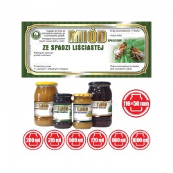 ETYKIETY NA MI&Oacute;D ZE SPADZI LIŚCIASTEJ 116x50 &ndash; 100 SZT. 2