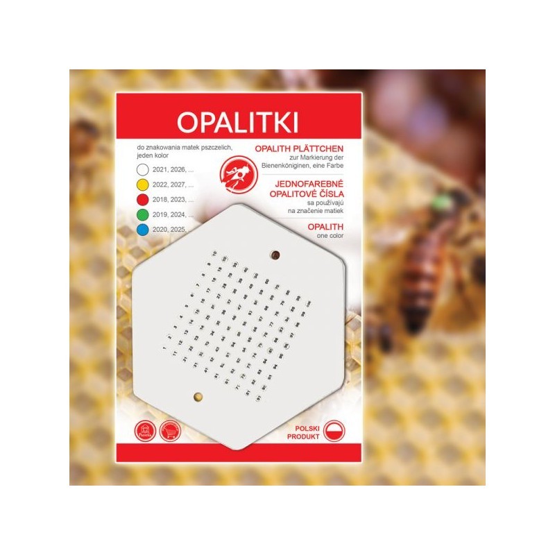 OPALITKI DO ZNAKOWANIA MATEK - POLSKIE - BIAŁE