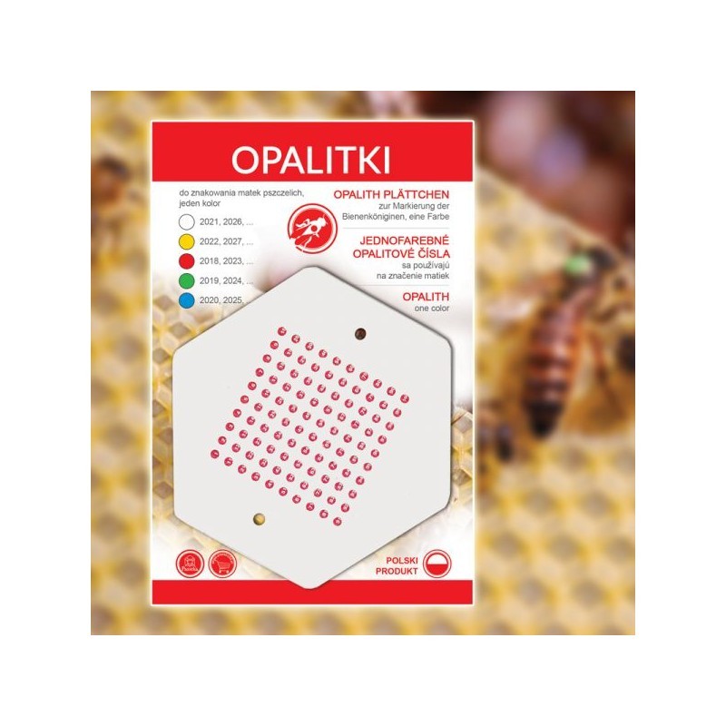 OPALITKI DO ZNAKOWANIA MATEK - POLSKIE - CZERWONE