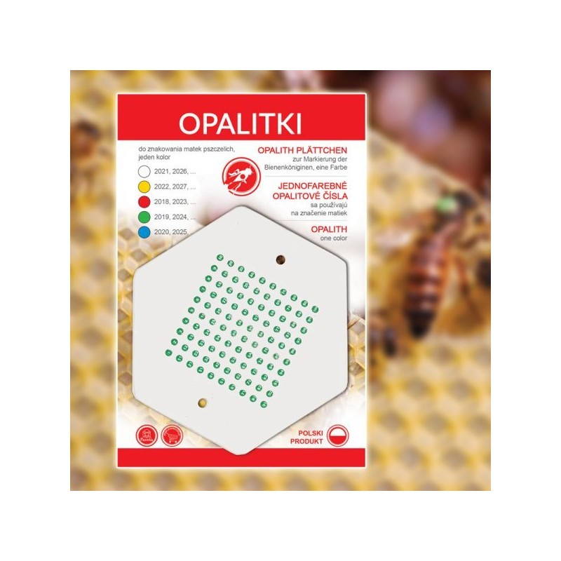 OPALITKI DO ZNAKOWANIA MATEK - POLSKIE - ZIELONE