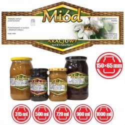 ETYKIETY NA MIÓD AKACJOWY 150X65 – 100 SZT. 2