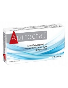 APIRECTAL CZOPKI Z PROPOLISEM I KWASEM HIALURONOWYM