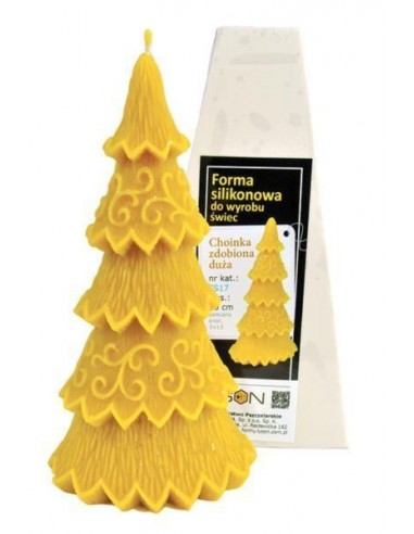 FORMA SILIKONOWA - CHOINKA DUŻA ZE ZDOBIENIAMI...