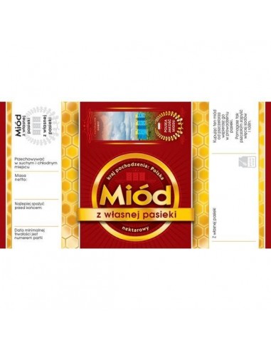 ETYKIETY Z BANDEROLĄ NA MI&Oacute;D UNIWERSALNE &ndash; 100...