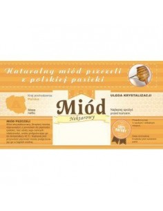 ETYKIETY Z BANDEROLĄ NA MIÓD UNIWERSALNE – 100 SZT.