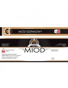 ETYKIETY Z BANDEROLĄ NA MIÓD RZEPAKOWY – 100 SZT.