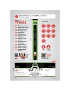 ETYKIETY Z BANDEROLĄ NA MIÓD NEKTAROWO-SPADZIOWY – 100 SZT. 2