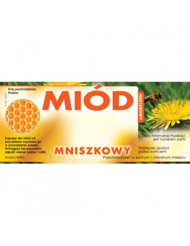 ETYKIETY NA MI&Oacute;D MNISZKOWY 116X50 &ndash; 100 SZT.