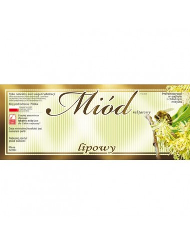 ETYKIETY NA MI&Oacute;D LIPOWY 154X60 (DUŻE) &ndash; 100 SZT.