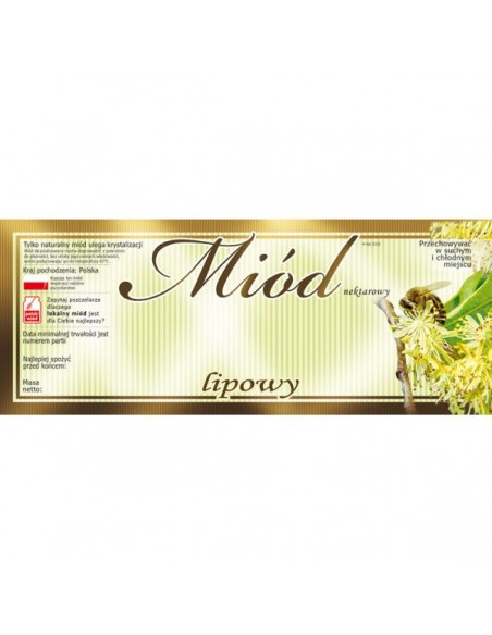 ETYKIETY NA MI&Oacute;D LIPOWY 154X60 (DUŻE) &ndash; 100 SZT.