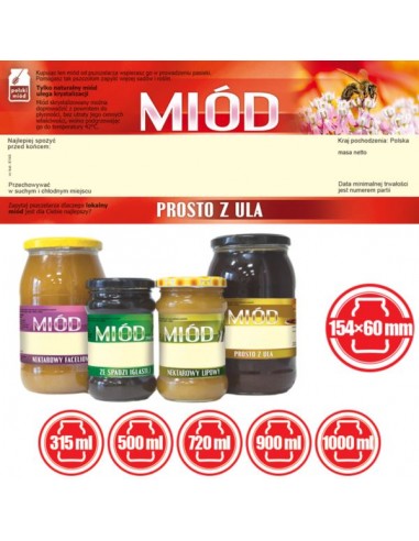 ETYKIETY NA MI&Oacute;D UNIWERSALNE 154X60 (DUŻE) &ndash;...