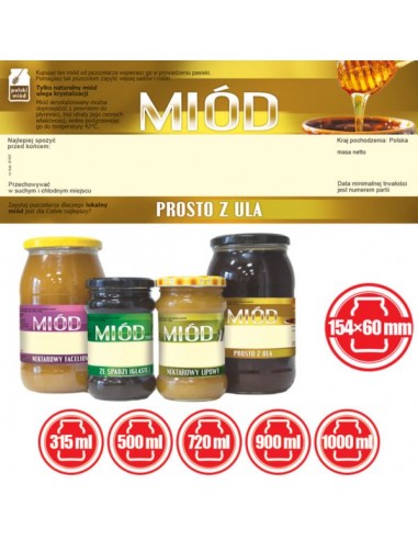 ETYKIETY NA MI&Oacute;D PROSTO Z ULA 154X60 (DUŻE) &ndash;...