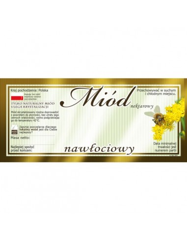 ETYKIETY NA MI&Oacute;D NAWŁOCIOWY 116X50 &ndash; 100 SZT.