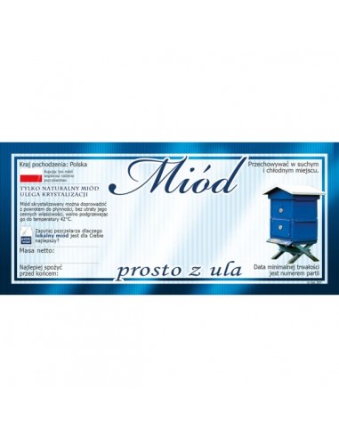 ETYKIETY NA MI&Oacute;D PROSTO Z ULA 116X50 &ndash; 100 SZT.