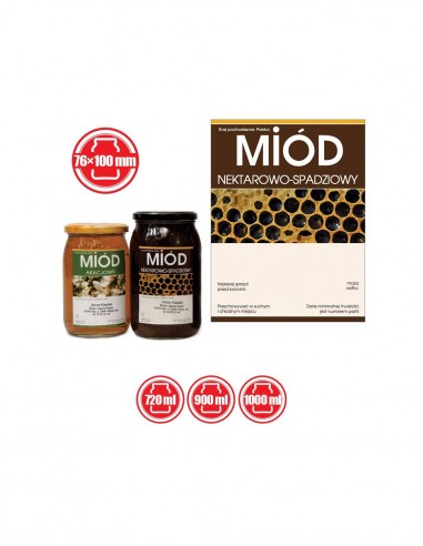 ETYKIETY NA MI&Oacute;D NEKTAROWO-SPADZIOWY 100X76 &ndash;...