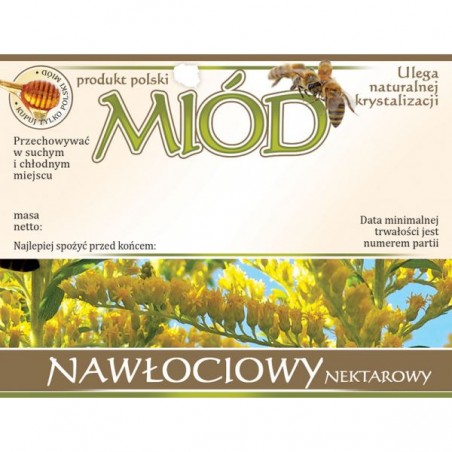 ETYKIETY NA MI&Oacute;D NAWŁOCIOWY 100X76 &ndash; 100 SZT.