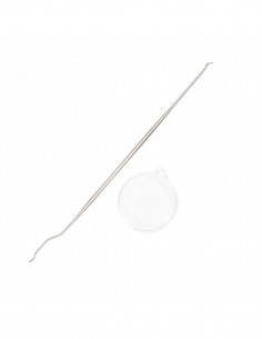 ŁYŻECZKA DO PRZEKŁADANIA LARW Z LUPĄ - NIERDZEWNA 2