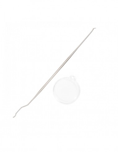 ŁYŻECZKA DO PRZEKŁADANIA LARW Z LUPĄ - NIERDZEWNA