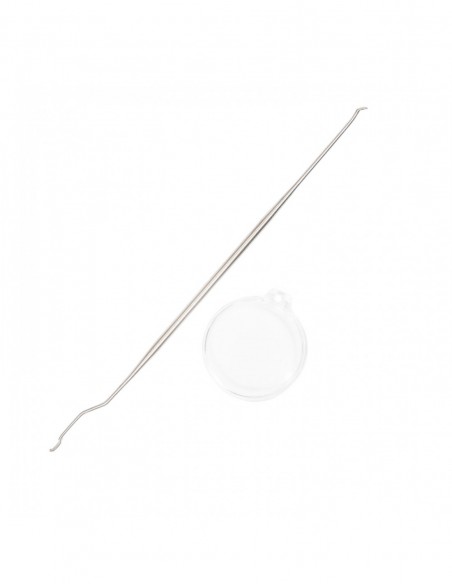 ŁYŻECZKA DO PRZEKŁADANIA LARW Z LUPĄ - NIERDZEWNA