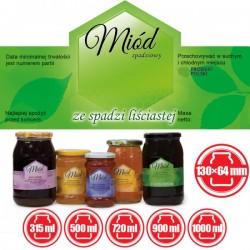 ETYKIETY NA MIÓD ZE SPADZI LIŚCIASTEJ 130X64 – 100 SZT. 2