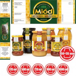 ETYKIETY Z BANDEROLĄ NA MIÓD NEKTAROWO-SPACDZIOWY – 100 SZT. 2